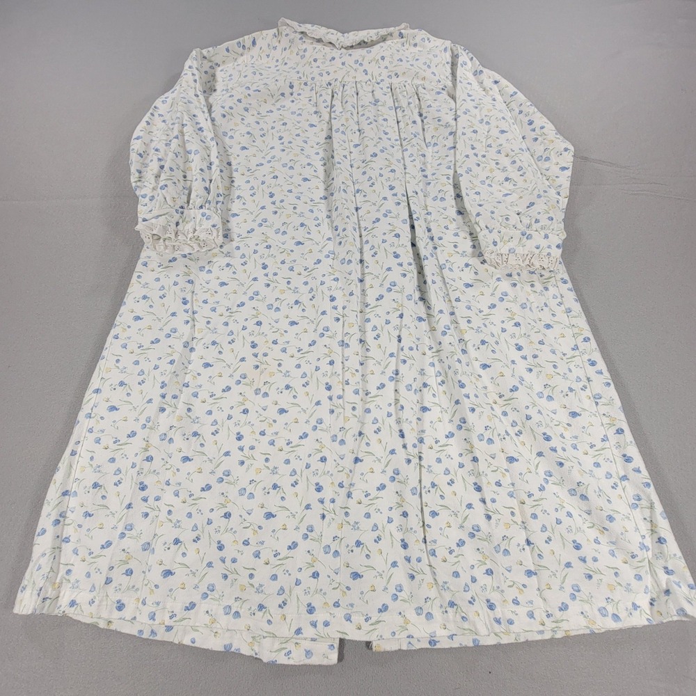 Vintage Carole Floral Cotton Nightgown Cottagecore Ruffle Collar USA Women's XL - Picture 10 of 10